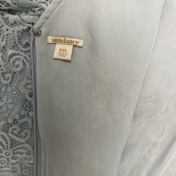 Sundance Northern Sky Shift Dress Size XXL Light Blue Layered Lace Wedding EUC - Picture 8 of 10